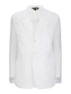 Comme Des Garçons Long Sleeved Chiffon Jacket In White