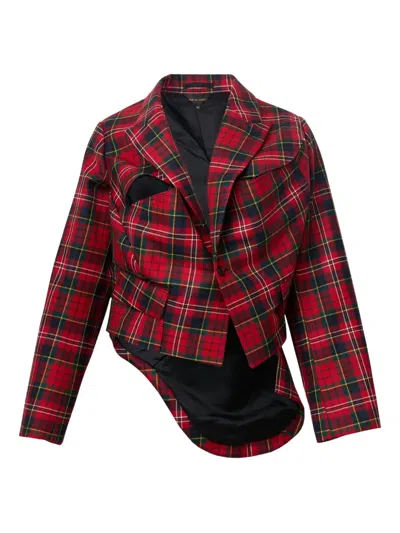 Comme Des Garçons Check-pattern Jacket In Multi