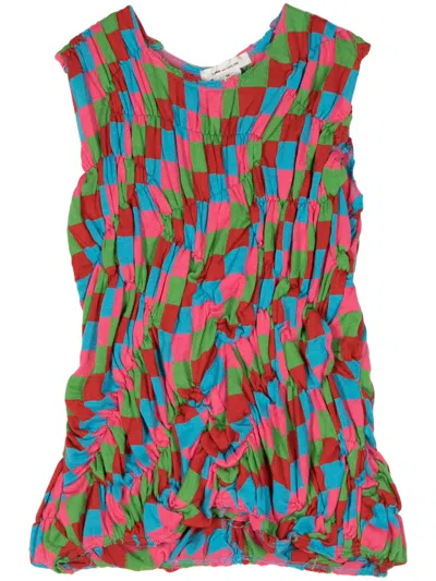 Comme Des Garçons Multicolor Ruched Tank Top In 1 Multi