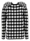 Comme Des Garçons Wool Sweater With Padded Shoulders In Multi