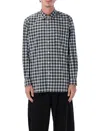 Comme Des Garçons Checked Long Sleeve Shirt With Chest Pocket In Multi