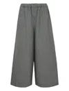 Comme Des Garçons Checked Cropped Trousers In Gray