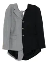 Comme Des Garçons Checked Jacket In Black