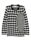 Comme Des Garçons Checked Jumper In Black