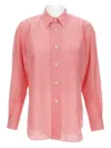 Comme Des Garçons Checked Long-sleeve Shirt In Pink