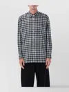 Comme Des Garçons Checked Long Sleeve Shirt With Chest Pocket In Multi