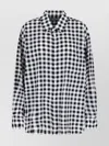 Comme Des Garçons Checked Long Sleeve Top For Casual Wear In Black