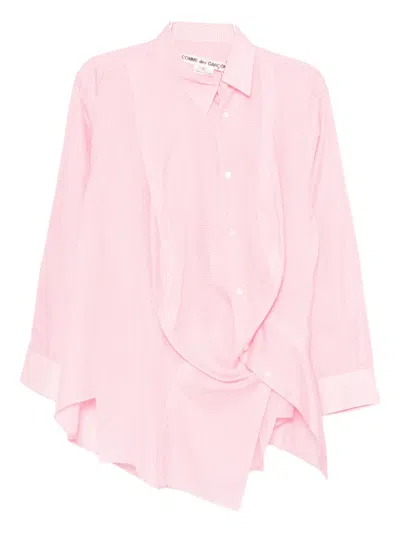 Comme Des Garçons Checked Shirt In Pink