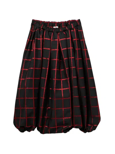 Comme Des Garçons Checked Trousers In Black