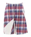 Comme Des Garçons Checked Shorts In Multi