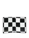 Comme Des Garçons Classic Print Checkerboard Bi-fold Wallet In Black
