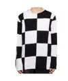Comme Des Garçons Checkered Pattern Intarsia Knit Sweater