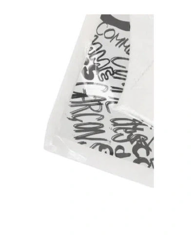 Comme Des Garçons Checkered Ribbed Tights In White