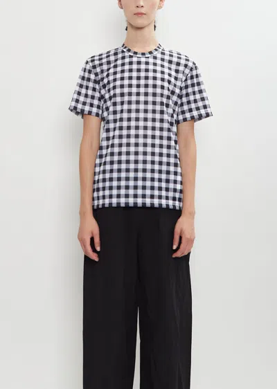 Comme Des Garçons Checkered T-shirt In Black
