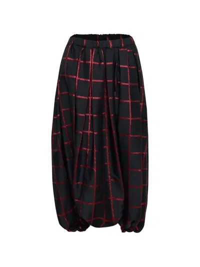 Comme Des Garçons Check-pattern Jacquard Trousers In Multi