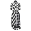 Comme Des Garçons Comme Des Garcons Chessboard Check Bomber Skirt In Black