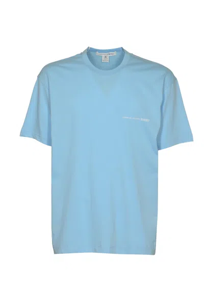 Comme Des Garçons Chest Logo Regular T-shirt In Blue
