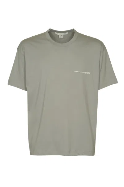Comme Des Garçons Chest Logo Regular T-shirt In Grey