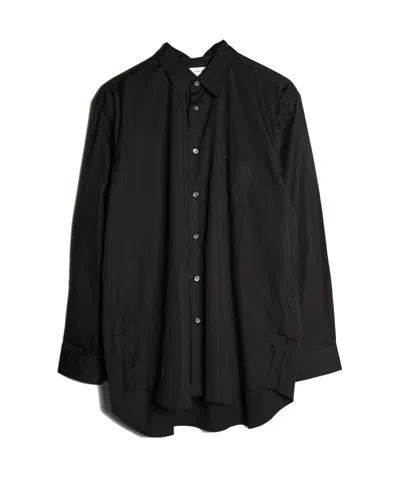 Comme Des Garçons Chest-pocket Long-sleeve Shirt In Black
