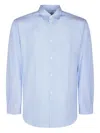 Comme Des Garçons Chest-pocket Striped Shirt In Blue