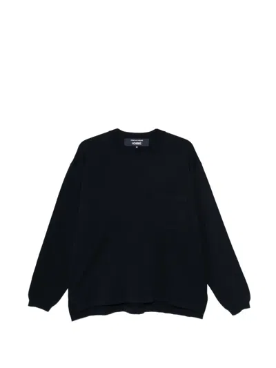 Comme Des Garçons Chest-pocket Sweater In Black