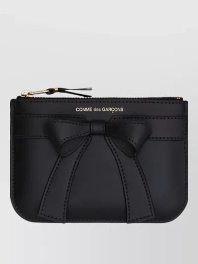 Comme Des Garçons Chic Bow Detail Cardholder And Wallet In Black