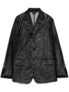 Comme Des Garçons Chiffon Blazer Jacket In Black