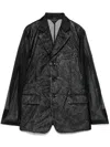 Comme Des Garçons Chiffon Blazer Jacket In Black