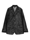 Comme Des Garçons Chiffon Blazer Jacket In Black