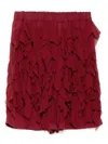 Comme Des Garçons Chiffon Shorts In Red