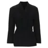 Comme Des Garçons Comme Des Garcons Chinese Knot Semi Detached Hem Blazer In Black