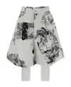 Comme Des Garçons Christian Marclay Graphic-print Shorts In Gray