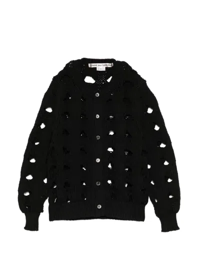 Comme Des Garçons Chunky-knit Cardigan In Black