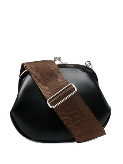 Comme Des Garçons Clasp-fastening Mini Bag In Black