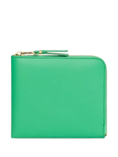 Comme Des Garçons Classic 3100 Zip-around Leather Wallet In Green
