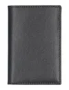 Comme Des Garçons Grid Pattern Compact Cardholder In Black