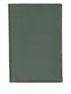 Comme Des Garçons Classic Group Stitched Cardholder In Green