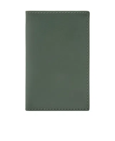 Comme Des Garçons Classic Group Stitched Cardholder In Green