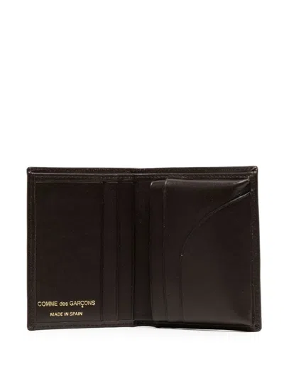 Comme Des Garçons Classic Group Wallet Men Black In Leather In Brown