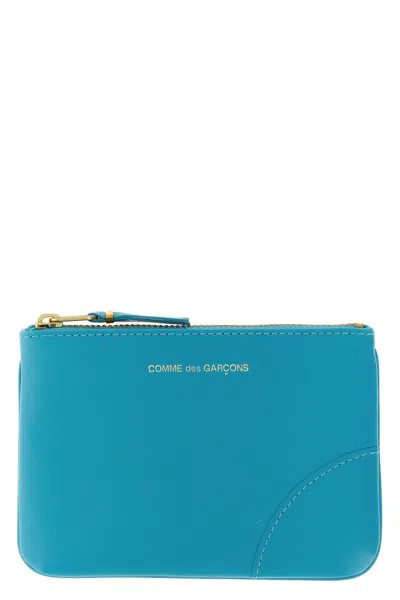 Comme Des Garçons 'classic Leather Line' Card Holder In Hellblau