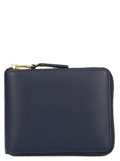 Comme Des Garçons Classic Leather Line Wallet In Blue