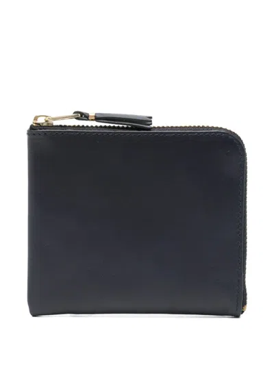 Comme Des Garçons Classic Leather Line Wallet In Blue