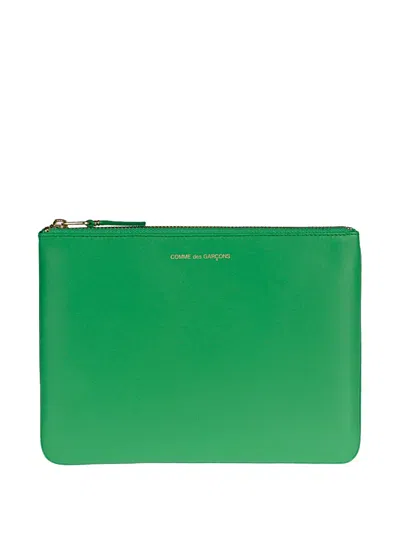 Comme Des Garçons Classic Leather Line Wallet In Green