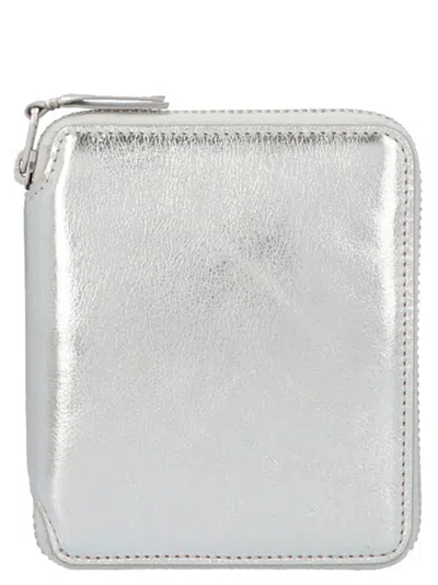 Comme Des Garçons Classic Leather Line Wallet In Silver