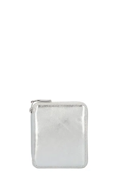 Comme Des Garçons 'classic Leather Line' Wallet In Silver