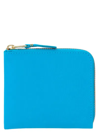 Comme Des Garçons Classic Leather Line Wallets, Card Holders In Blue