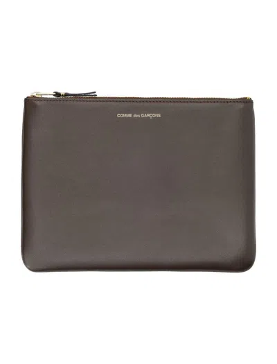 Comme Des Garçons Classic Leather Pouch In Brown