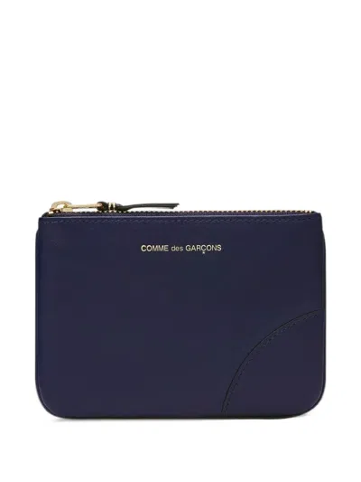Comme Des Garçons Classic Leather Wallet In Blue
