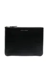 Comme Des Garçons Classic Leather Zip Pouch In Black