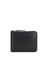 Comme Des Garçons Leather Zip-around Wallet In Black